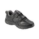 Blair Men's Dr. Max™ Leather Sneakers with Memory Foam - Black - 10.5