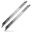 2PCS Stove Counter Gap Cover,23 inch Long Kitchen Counter Gap Filler, Stainless Steel Gap Filler Seals Spills Between Counter, Stovetop, Oven and Kitchen Appliances