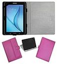 Acm Leather Flip Flap Case Compatible with Samsung Galaxy Tab E Lite 7" Tablet Cover Stand Pink
