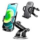 Car Phone Holder 360° Rotation Stable Hook Clip Phone Holder For Cars Car Phone Mount Cradle - 2024 UPGRADED Suction Gel Pad Mobile Phone Holder for Car + Car Accessories