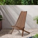 Wooden Folding Chair for Outdoor Indoor Low Profile Wood Lounge Seating Garden