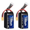 URGENEX 6S Lipo Akku 1400mAh 22.2V 100C with XT60 Plug RC Battery Fit for RC FPV Racing Drone Quadcopter Helicopter Airplane Racing Models