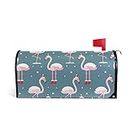 senya Home Garden Flamingo Christmas Hat Magnetic Mailbox Cover Standard