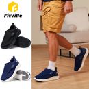 FitVille Men's Diabetic Shoes Extra Wide Slip-on Walking Shoes for Swollen Feet
