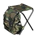 SSWERWEQ Silla de Camping Plegable Fishing Backpack Stool Comfortable and Wear-Resistant Outdoor Hunting Mountaineering Folding Fishing Chair