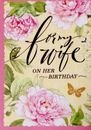 For My Wife On Her Birthday with TRACKING Flowers 5.5”x8” Hallmark Greeting Card