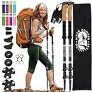 Hiker Hunger Outfitters Aluminum Hiking Poles Collapsible Lightweight | Walking Sticks for Hiking | Trekking Poles for Hiking | Walking Sticks for Seniors | Hiking Stick & Walking Poles