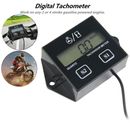 Digital Tachometer Tach Hour Meter Motor ATV Engine Inductive Gauge Waterproof