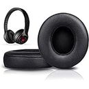 UOWGA Replacement Ear Pads for Beats Solo 2/Solo3 Wireless Ear Cushions Headphone Accessories/Soft Protein Leather/Noise Isolation Memory Foam Ear Muffs/Strong Adhesive Tape/Extra Durable-Black