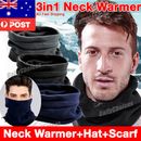 Winter Warm Fleece Snood Scarf Neck Warmer Beanie Hat Ski Balaclava Men Women