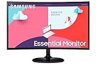 Samsung 27-Inch(68.5Cm) FHD, 1800R Curved 1,920 X 1,080 LCD Monitor, 75Hz, VA Panel, Slim Design, AMD Freesync, Flicker Free, HDMI, Audio Port (LS27C360EAWXXL, Black)