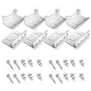 Newpowa Solar Panel Mounting Curved Z Bracket with Nuts and Bolts Supporting for RV, Boat, Wall, Off Grid Roof Installation A Set of 4 Sliver Aluminum(1 Set)