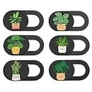 MESMOS 6pk Laptop Camera Cover Slide Cute, Laptop Accessories, Webcam Cover Slide, Phone & Computer Camera Cover Slide, Web Cam Privacy Cover, Camera Blocker. (Plants (Small Size))