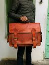 Men's Best Ever Large Leather Messenger Shoulder Bag Laptop Briefcase Attache