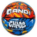 Baloncesto de goma AND1 Chaos: Reglamento oficial talla 7 (29,5 naranja/azul
