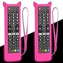 Universal Remote for LG TV Remote with Remote Cover,Universal for LG Smart TV Remote Compatible with All LG TV Models,Replacement for LG Remote AKB75675304 AKB75375604 AKB75095307,2 Pack(Glow Pink)