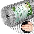 AMAGABELI GARDEN & HOME Hardware Cloth 1/2 inch 48inx50ft 19 Gauge Square Chicken Wire Galvanizing After Welding Fence Mesh Roll Raised Garden bed Plant Supports Poultry Netting Cage Snake Fence JW007