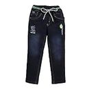 Hopscotch Baby Boys Cotton Text Print Jeans in Navy Color for Ages 12-18 Months (OLD-4406801)
