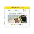 Eco By Naty Baby Nappies - Plant-Based Eco-Friendly Diapers, Great for Baby Sensitive Skin and Helps Prevent Leaking (Size 1, 100 Count)