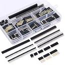 Glarks Stiftleisten-Set, 112-teilig, 2,54 mm, Stecker und Buchsen, Sortiment, 100 x stapelbare Shield-Leiste und 12 x Breakaway-PCB-Platinen-Stiftleiste für Arduino Prototype Shield