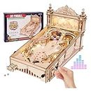 ROKR Pinball Model-3D Wooden Puzzle Model Kits for Adults to Build-DIY Table Game Birthday Gift Idea For Men Women(EG01)