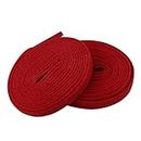EKIND 45" Flat Coloured Athletic Shoe Laces for Sports Shoes Boots Sneakers Skates Fits All Adult and Kids (Red)