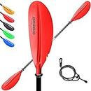 OVERMONT 222cm/87in Double Ended Oars Kayak Paddles Aluminum Alloy Portable Detachable Unsinkable for Inflatable Boat
