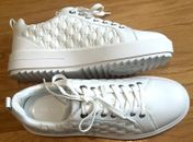 New Michael Kors Logo Sneakers Shoe Size 9.5 "Emmet" Faux Leather White NWOB