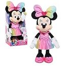 Disney Junior Minnie Mouse Sparkle and Sing 13-inch Feature Plush with Lights and Sounds, Officially Licensed Kids Toys for Ages 3 Up by Just Play