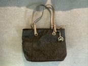 michael kors handbag used brown leather