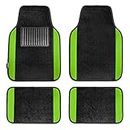 FH Group F14407GREEN Universal Fit Premium Carpet Green Automotive Floor Mats fits most Cars, SUVs, and Trucks with Driver Heel Pad, Full Set