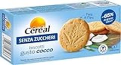 Céréal Biscotti, Senza Zucchero, gusto cocco, merendine dolci senza zuccheri, fonte di fibre, in monoporzioni, 132 g