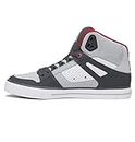 DC Shoes Men's Pure High-top Wc Sneaker, Grey/Red/White, 10 UK