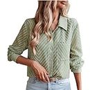 SHOBDW Outlet Store Clearance Prime Camisetas Rayas Basicos Amazon Suave Y Cómodo Moda Mujer Chic Camisetas Deportivas Mujer Camiseta Amarilla Mujer Prime Deals,Verde,S,Lightning Deals of The Day