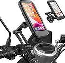 SOOPII Waterproof Bike Bicycle Cell Phone Holder for Motorcycle - Bike Bicycle Handlebars, 360° Adjustable Universal Motorcycle Phone Mount Bike Mobile Phone Holder with TPU Touch-Screen (JDB03)