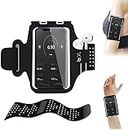 Running Armband ,Phone Holder for Running ,Strap Running Phone Armband,Mobile Phone Armbands Bag, Compatible for Up To 6.3 inch, Black