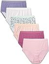 Fruit of the Loom womens Tag Free Cotton Panties (Regular & Plus Size) briefs underwear, Brief - 6 Pack Assorted Colors, 10 US