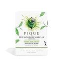 Pique Organic Sun Goddess Matcha - Ceremonial Grade Matcha Green Tea Powder, Supports Radiant Skin, Calm Energy - 28 Single Serve Sticks (Pack of 1)