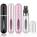 Movstriker 4PCS Perfume Atomizer Bottle, 5ML Travel Atomiser Refillable Mini Spray Bottles, Portable Bottle Empty Cologne Dispenser for Holiday and Outdoor Activities