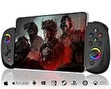 Joso Phone Controller for iPhone/iPad/Android/Tablet, D8 Controller for Switch/PS/PC with Hall Effects Joysticks Play COD, Genshin Impact, Android Controller Support Cloud Gaming/Remote Play - Black