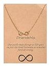Vembley Gold Plated Infinite Pendant Necklace For Women and Girls