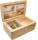 18 note wind up Solid Wood Jewelry Music Box with Photo Frame