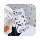 San Francisco Washington Vancouver Chicago Boston Phone Case for iphone 6 s 7 8 SE2 11 12 mini Pro X Xs Max XR Air ticket Cover-Hawall-for iphone 6 6s Plus