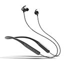 CrossBeats Shuffl Pro Neckband Bluetooth Wireless Earphones with AI Environmental Noise Cancelling 13mm Drivers EchoBlast™, 72Hrs Playtime Fast Charging SnapCharge™,40ms Low Latency, BT v5.2 -Black