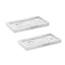 2 Pack Silicone Bathroom Tray 7.8 IN, Small Bathroom Decorative Tray,Shatterproof Bathroom Silicone Tray, Flexible Silicone Bathroom Tray Organiser, Soap Dispenser Bottle Tray for Kitchen Sink