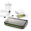 Foodsaver Food Vacuum Sealer Machine with Integrated Roll Storage | Bag Cutter and Delicate Food Mode | Includes Assorted Vacuum Sealer Bags | FFS005
