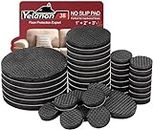 Yelanon Non Slip Furniture Pads 38pcs（25+50+75) mm Furniture Grippers, Non Skid Self Adhesive Rubber Feet Furniture Feet,Anti Slide Furniture Hardwood Floor Protector for Keep Couch Stoppers