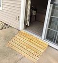 Wooden Threshold Ramps for Doorways 4" Rise, Non-slip Durable Entry Ramp for Home/Garden Step/Sheds Doors, Wheelchairs Walkers Transition Ramp (Size : 30.8x30x10cm/12x11.8x4in) needed