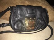 Michael Kors Charlton Leather Crossbody Handbag Gold Buckle Adjustable Strap
