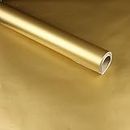 HOME13™ Golden Metallic Wrap Car & Bike DIY Wrap Sheet Roll Film Sticker Decal Rated for Automotive & Bike (12 x 42)